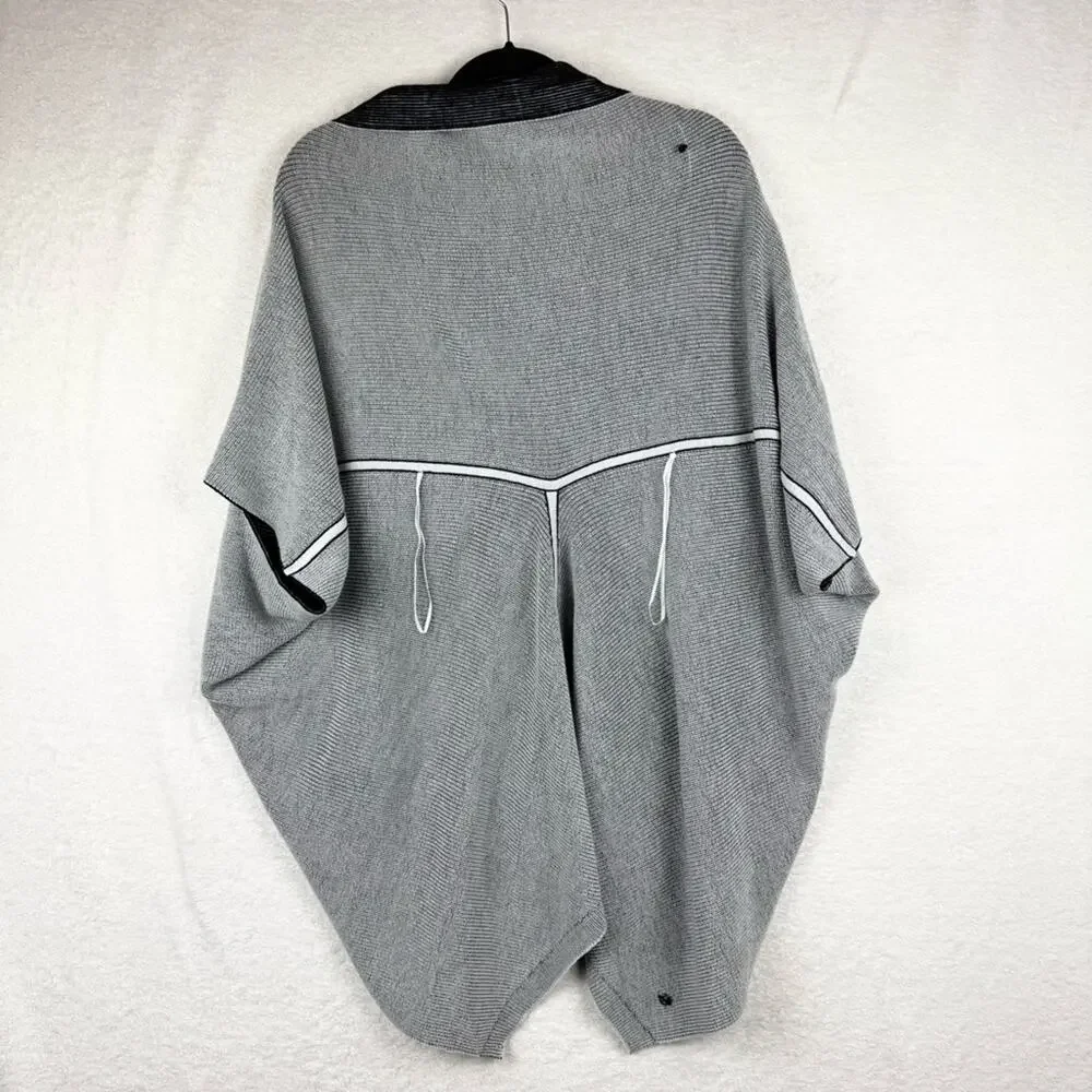 Lululemon Exaltation Wrap Merino Wool Black/Silver Ice - Yoga Gym Travel Commute